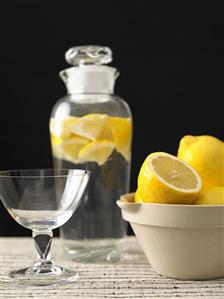 Mineral water with lemon