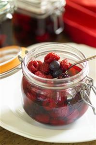 Berries bottled in Cassis