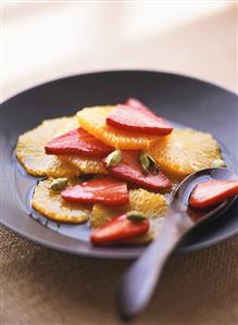 Strawberry and orange carpaccio