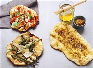 Different types of flatbread