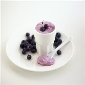 Blueberry yoghurt