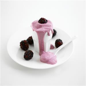 Blackberry yoghurt