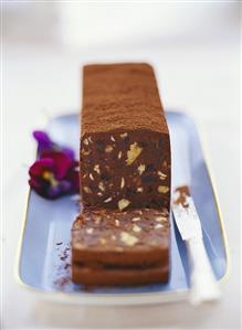 Chocolate cake with dried fruit