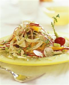 Orange and fennel salad with radishes