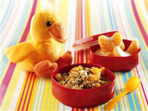 Children?s muesli with mandarin oranges