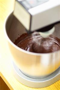 Chocolate mascarpone cake, making the chocolate mixture