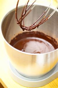 Chocolate mascarpone cake, making the chocolate mixture