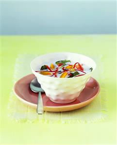 Coconut milk soup with vegetables