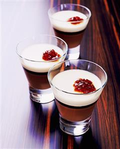 Chocolate and espresso panna cotta