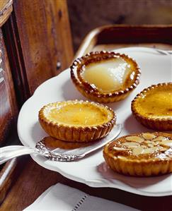 Almond, pear and lemon tarts