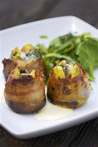 Stuffed bacon-wrapped figs