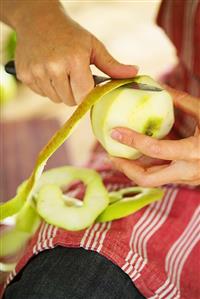 Peeling an apple