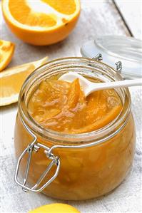 Orange, almond and apricot jam