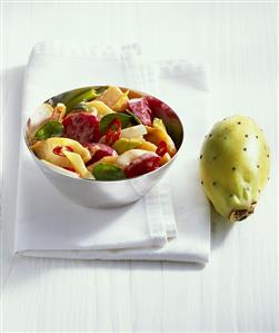 Pineapple and prickly pear in coconut milk