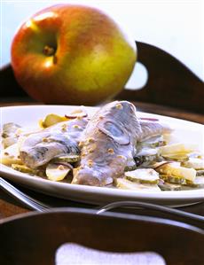 Matje herrings with apple cream