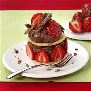 Chocolate fancy with fresh strawberries