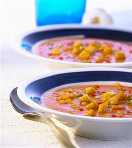 Gazpacho (Cold vegetable soup, Spain)