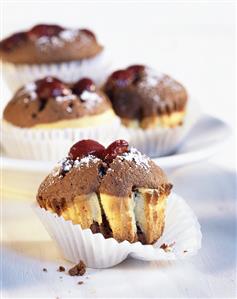 Chocolate cherry muffins