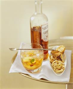 Southern Peach Julep and caraway pastries