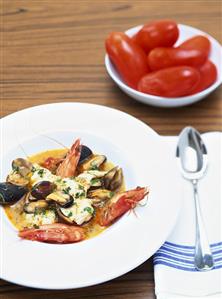 Zuppa di pesce (Fish and seafood soup, Italy)