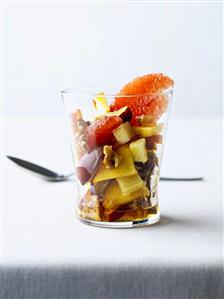 Fruit salad with cinnamon and chilli