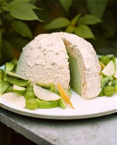 Green ice cream bombe