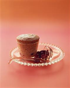 Chocolate and cherry soufflé