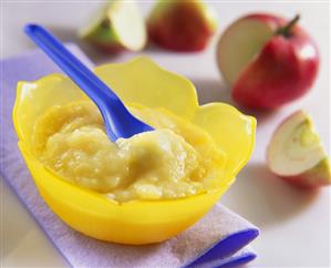 Apple and rice puree