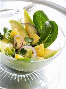 Avocado salad with pineapple