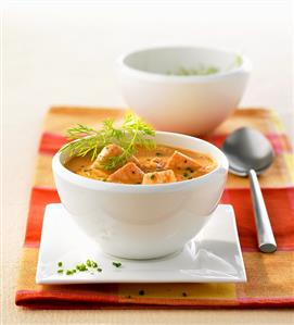 Californian salmon soup