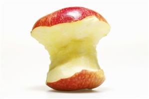 A partly eaten apple