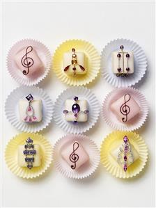 Sweets decorated with earrings