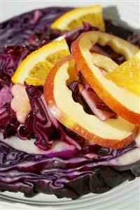 Fruity red cabbage salad