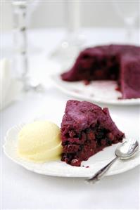 Summer pudding (Soft fruit encased in bread, UK)