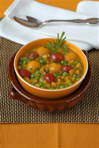 Pea and pumpkin soup