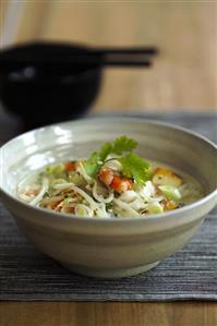 Laksa (Prawn and noodle soup, Singapore)