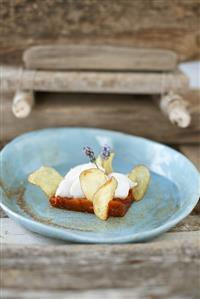 Cod on tomato and ginger compote with lemon potato crisps