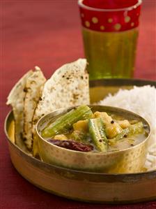 Sindhi kadi (Vegetable stew with tamarind & chilli, India)