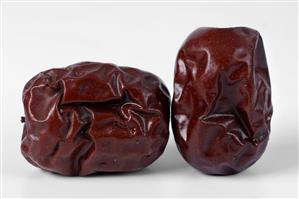 Two dried jujube fruits