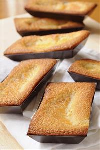 Grapefruit financiers in baking tins