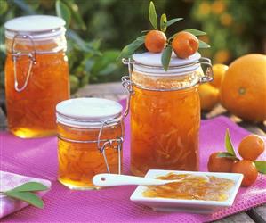 Three jars of marmalade