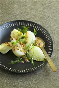 Steamed fennel with lemon and mustard dressing