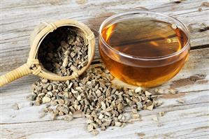 Tea with dried peel of the green Curaçao orange