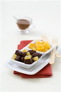 Crystallised ginger and chocolates