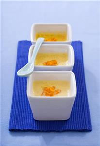 Orange cream in three dishes