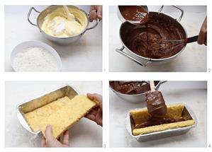 Making chocolate marquise with sponge