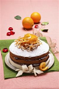 Orange cream cake for Christmas