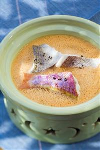 Fish soup with porgy, sea bream and red mullet (Morocco)