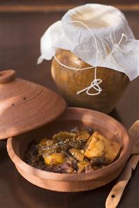 Lamb tajine with lemons and onions