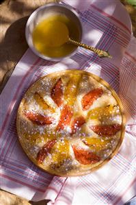 Orange and grapefruit tart with orange jam